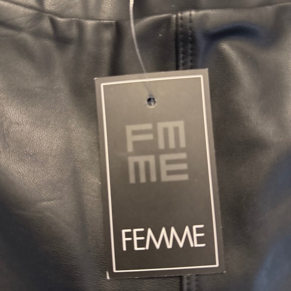 Faux Leather Black Leggings XL - Picture 7 of 9